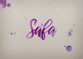 Safa Watercolor Name DP
