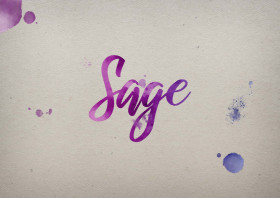 Sage Watercolor Name DP
