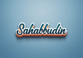 Cursive Name DP: Sahabbudin