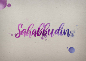 Sahabbudin Watercolor Name DP