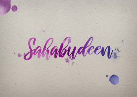 Sahabudeen Watercolor Name DP
