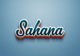Cursive Name DP: Sahana