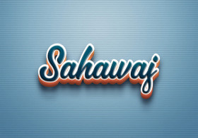 Cursive Name DP: Sahawaj