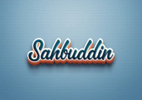 Cursive Name DP: Sahbuddin