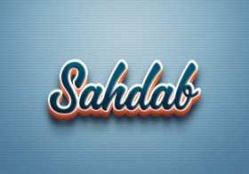 Cursive Name DP: Sahdab