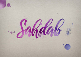 Sahdab Watercolor Name DP