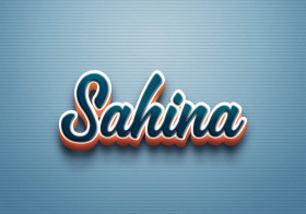 Cursive Name DP: Sahina