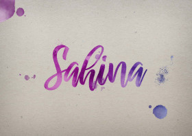 Sahina Watercolor Name DP