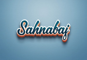 Cursive Name DP: Sahnabaj