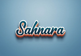 Cursive Name DP: Sahnara