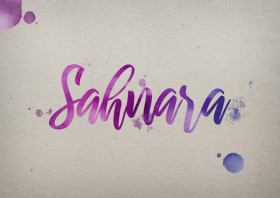 Sahnara Watercolor Name DP