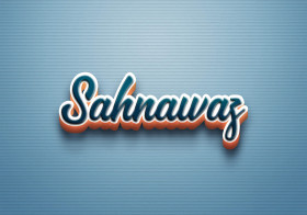 Cursive Name DP: Sahnawaz