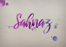 Sahnaz Watercolor Name DP