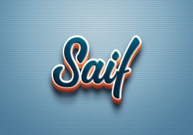 Cursive Name DP: Saif