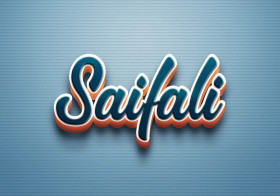 Cursive Name DP: Saifali