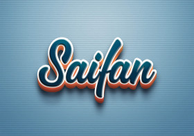 Cursive Name DP: Saifan