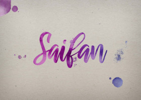 Saifan Watercolor Name DP