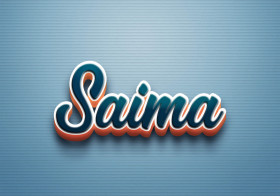 Cursive Name DP: Saima