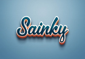 Cursive Name DP: Sainky