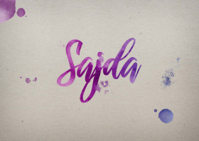 Sajda Watercolor Name DP
