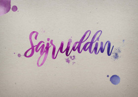 Sajruddin Watercolor Name DP