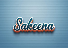 Cursive Name DP: Sakeena