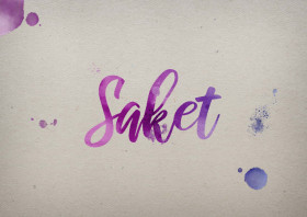 Saket Watercolor Name DP