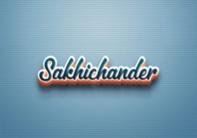 Cursive Name DP: Sakhichander