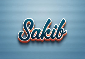 Cursive Name DP: Sakib