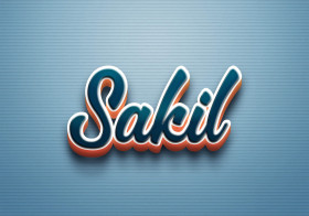 Cursive Name DP: Sakil
