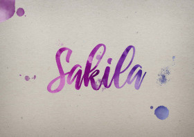 Sakila Watercolor Name DP