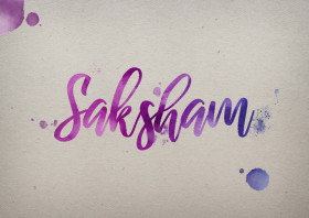 Saksham Watercolor Name DP