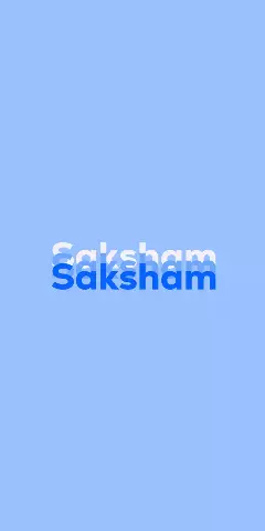 Name DP: Saksham