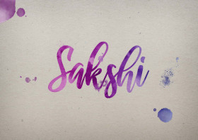 Sakshi Watercolor Name DP