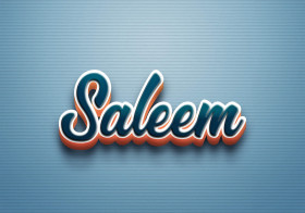 Cursive Name DP: Saleem
