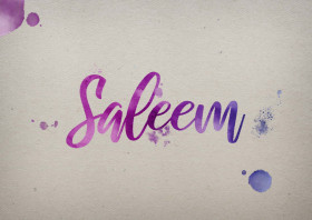 Saleem Watercolor Name DP