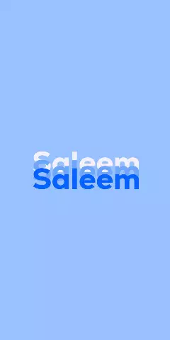 Name DP: Saleem