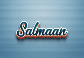 Cursive Name DP: Salmaan