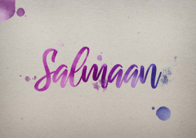 Salmaan Watercolor Name DP