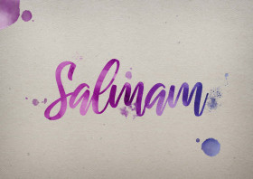 Salmam Watercolor Name DP