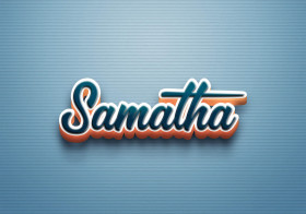 Cursive Name DP: Samatha