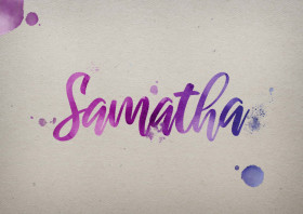 Samatha Watercolor Name DP