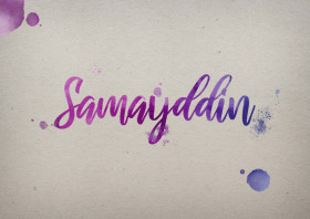 Samayddin Watercolor Name DP