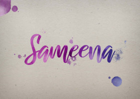 Sameena Watercolor Name DP