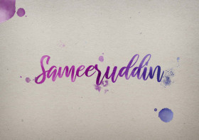 Sameeruddin Watercolor Name DP