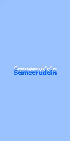 Name DP: Sameeruddin