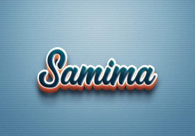 Cursive Name DP: Samima