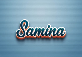 Cursive Name DP: Samina
