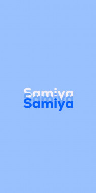 Name DP: Samiya