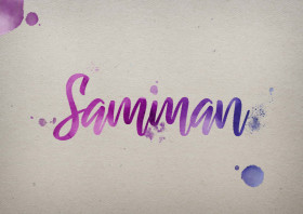 Samman Watercolor Name DP
